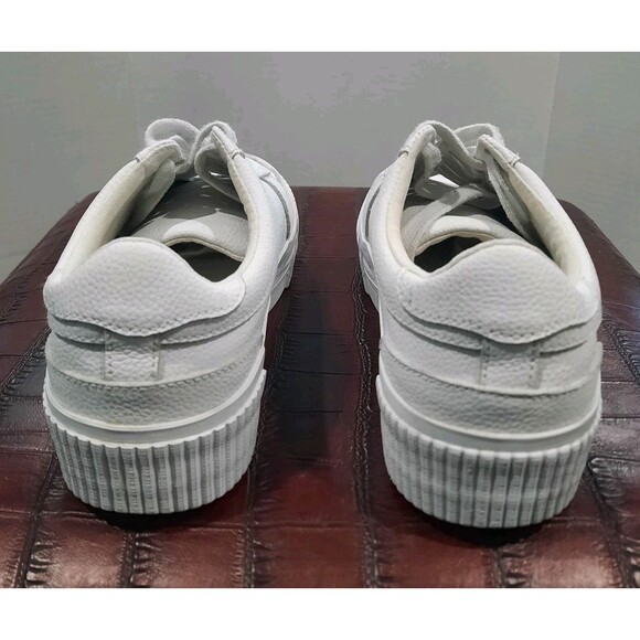 ASOS DESIGN White Duet Flatform Lace-up Leather Chunky SneakersWOMEN Size 6/US - Picture 8 of 10